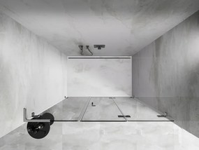 Mexen Lunar-F, L pravé sklápacie sprchové dvere 110 cm, číre sklo, chrómový profil, 836SL-110-050-01-00-P
