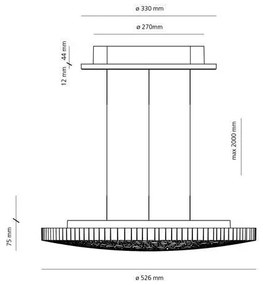 Artemide 0213010APP - LED Stm. luster na lanku CALIPSO LED/50W/230V 3000K