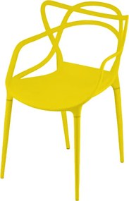 Sada 4 ks plastových stoličiek KATO, žltá