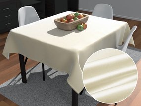 Biante Saténový štvorcový obrus polyesterový Satén LUX-017 Smotanový 80x80 cm
