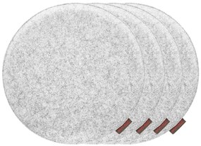 Magma Podložka na sedenie Avaro, 4 kusy (okrúhly, sivá)  (100247989)