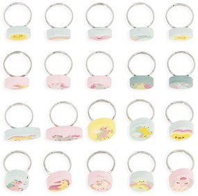 Súprava šperkov s jednorožcom - nastaviteľné prstienky - 20 ks