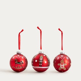 Závesná vianočná dekorácia AMILLY červená 749605 (3 ks)