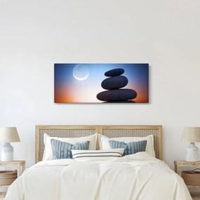 Obraz poskladaných kameňov na sebe (120x50 cm)