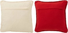 Sada 2ks vianočný vankúš HOHOHO červená a béžová – 45*45*15 cm