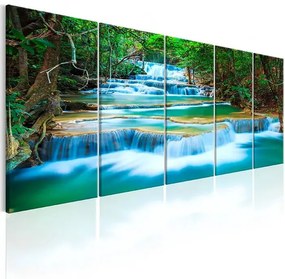 Obraz - Sapphire Waterfalls I Veľkosť: 225x90, Verzia: Na talianskom plátne