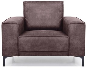 Tmavohnedé kreslo z imitácie kože Copenhagen - Scandic