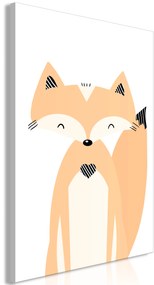 Artgeist Obraz - Happy Fox (1 Part) Vertical Veľkosť: 60x90, Verzia: Na talianskom plátne