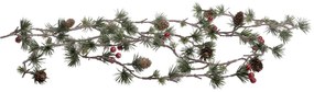 Vianočná cédrová girlanda so šiškami a bobuľami Cedar Garland - 160 cm
