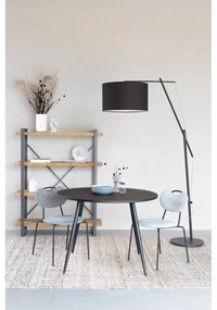 Čierna stojacia lampa White Label Tokio