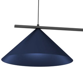 Závesné svietidlo Capital, 2x tmavomodré kovové tienidlo, (fi 46cm), db
