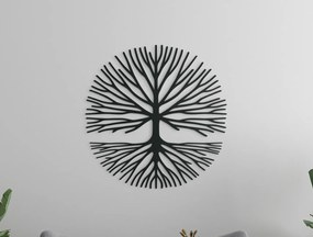 drevko Drevený Strom života - koruna a korene Rozmer obrazu: 33 x 32,5 cm, Farba dekorácie: Čierna
