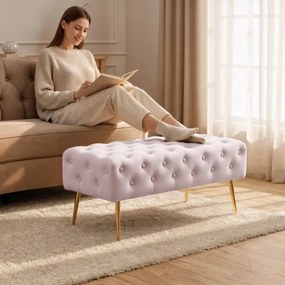 Taburetka MONACO púdrovo ružová