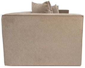 Trojmiestna pohovka Sora s rámom zo 100% hrabového dreva 325 x 102 cm, kapučínová