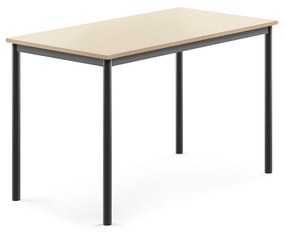 Stôl BORÅS, 1200x700x760 mm, laminát - breza, antracit