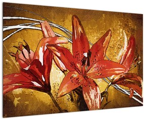 Obraz kvetov ľalií (90x60 cm)
