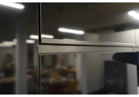 Kuchynská linka MARINA 240 cm dub craft/lesklá čierna