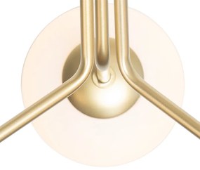 Závesné svietidlo v štýle Art Deco zlaté s opálovým sklom 3-svetlo - Coby