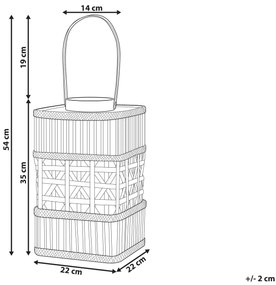 Bambusový lampáš 35 cm prírodný LUMBIS Beliani