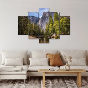 Obraz - Pod Yosemite skalou (150x105 cm)