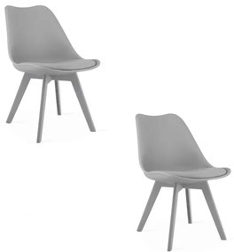 Set dvoch jedálenských stoličiek MARK sivý (2 ks)
