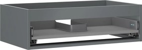 Mexen Box-A, závesná skrinka 80 cm, 1 zásuvka, grafitová matná, 91AX0-0800-235-1-66