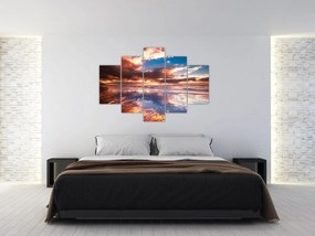 Obraz - Večerná pláž (150x105 cm)