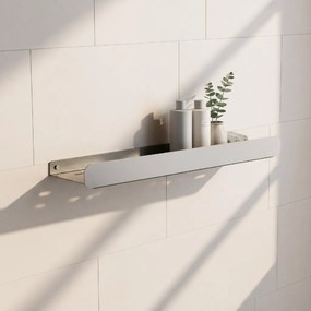 Rea Rea, kúpeľňová polica 45cm, SF03, brúsená oceľ, REA-47002
