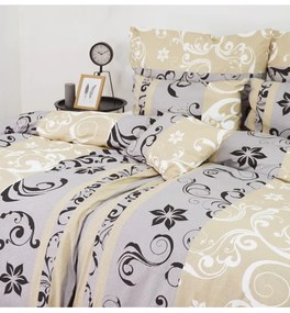 Obliečky bavlnené Lilien sivo-béžové EMI