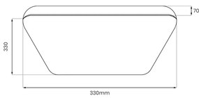 Stropné LED svietidlo Nemo, 1x LED 16w, 4000k, b