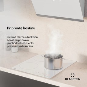 Klarstein Delicatessa Indukčná varná doska, 45 cm, 6600 W, 3 varné platne, Slider-Control, Boost