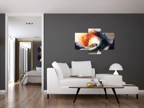 Obraz - Vo víre povodne, akvarel (90x60 cm)