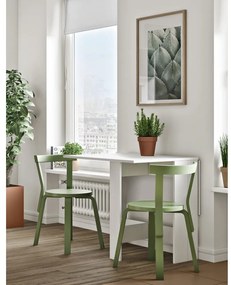 Rozkladací jedálenský stôl s bielou doskou 76x28 cm Papillon – TemaHome