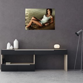 Obraz ženy na pláži (70x50 cm)