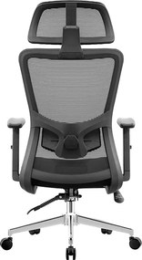Kancelárska ergonomická stolička Neoseat LORELI — sieť / látka, čierna, nosnosť 150 kg