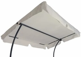 Garthen 60470 Záhradné ležadlo so strieškou a kolieskami - 202 x 139 x 152 cm