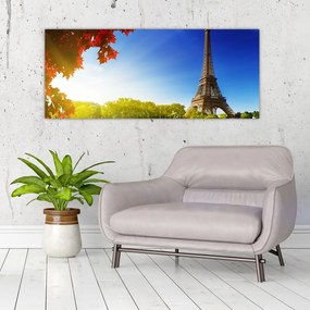 Obraz - jeseň v Paríži (120x50 cm)