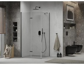 Mexen Lima, sprchovací kút 70 (dvere) x 120 (stena) cm, 6mm číre sklo, čierny profil, 856-070-120-70-00