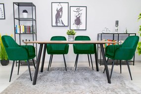 Dekorstudio Zamatové jedálenské kreslo LUGO - tmavo zelené