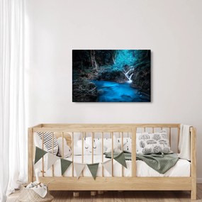 Obraz - Magická noc v tropickom lese (90x60 cm)