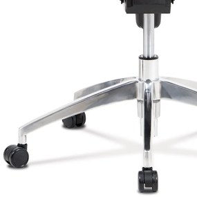 Kancelárska ergonomická stolička LEON — sieť/látka, čierna