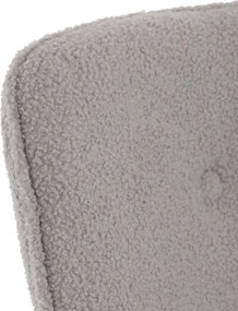 Kreslo sivé bouclé s podnožkou AK-319 GREY2