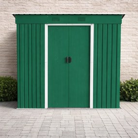 Záhradný domček BestBerg ZD-67GRW / 4,3 m² / 197 × 217 × 202 cm / zelená/biela