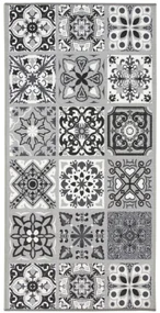 Protišmykový koberec / behúň Patchwork sivý