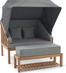 Plážové kreslo prémiovej kvality so strieškou na ochranu proti slnku