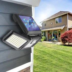 Nástěnná solární LED lampa Vrena černá