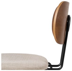 Hnedo-krémové jedálenské stoličky v súprave 4 ks Cleo – Ixia