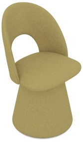 Čalúnené jedálenské kreslo v horčicovej farbe Kalo – Makamii