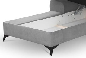 Rohová sedacia súprava Scala, svetlo šedá látka, ľavý roh