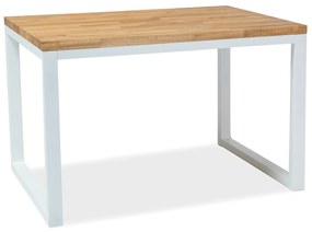 Jedálenský stôl Loras II / Dubová dýha Prevedenie: Biela - 77 x 90 x 180 cm
